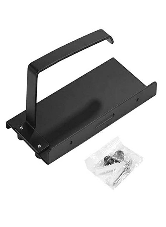 RSP Quality bit Stainless Steel Rectangular Toilet/Tissue Paper Roll Holder Bathroom Accessories with Mobile Stand for Bathroom Kitchen (Pack of 1 Matt Black) - Image 3